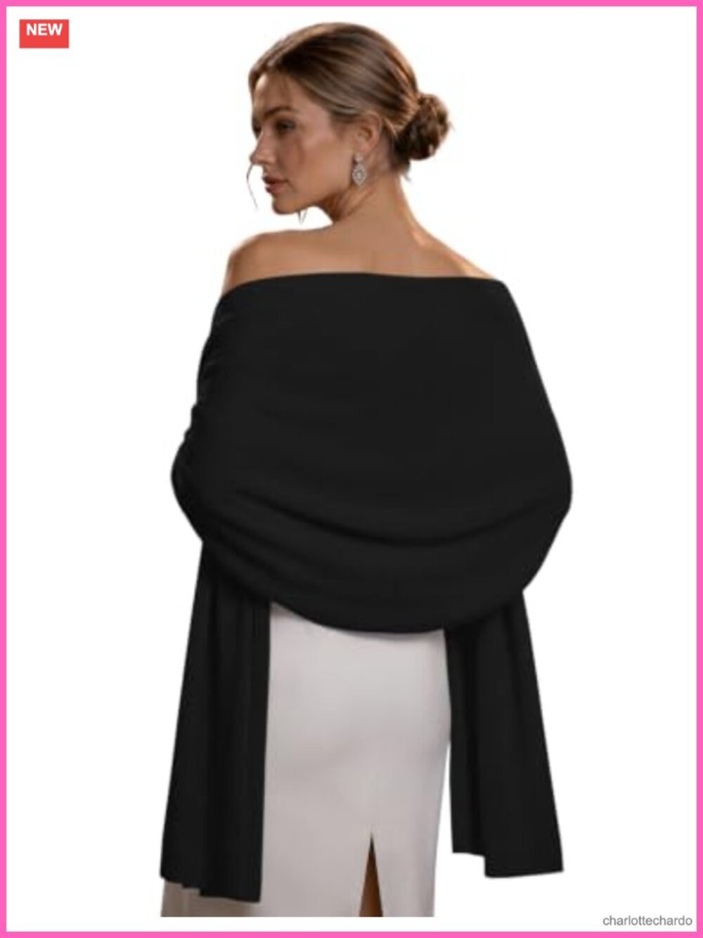 Wool Cashmere Blend Pashmina Wrap Shawl for Women Evening Dress Travel